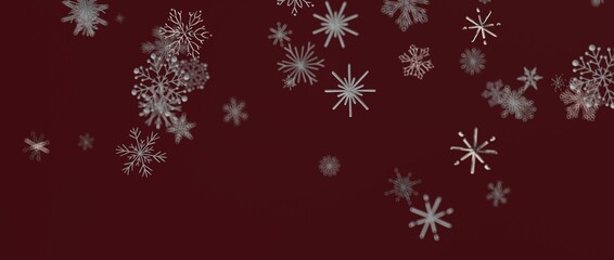 Festive background with falling snowflakes. Perfect for Christmas cards, winter themes, and holiday designs.
