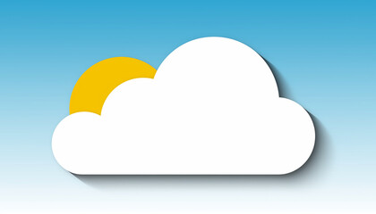 Fototapeta premium Cloudy Sky with Sun Behind Clouds.