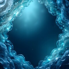 Ice Blue Crystal Frame