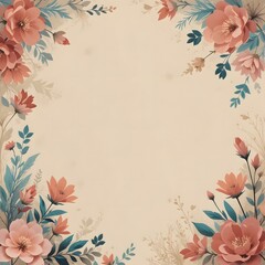 Watercolor Floral Frame