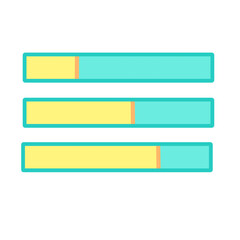 Obraz premium Project progress bar simple outline illustration