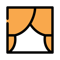Curtain icon design template