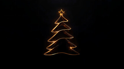 Festive and Serene Christmas Tree Silhouette