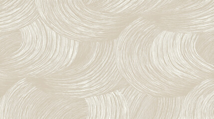 Soft curved botanical strokes create calming abstract pattern with beige and cream tones, evoking gentle, organic, and modern minimalist style for interior design backgrounds