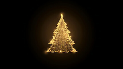 Festive Magical Christmas Tree Radiating Warm Light
