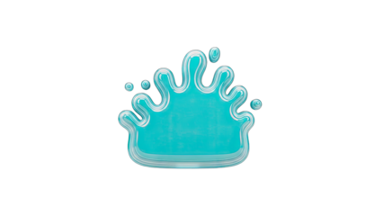 3D Rendered Water Splash Isolated on White Background