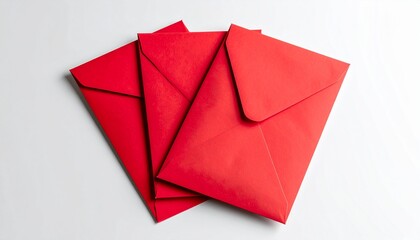 Red Envelopes on White Background