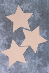 paper stars on a background of stars