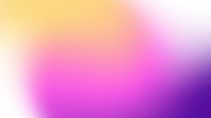 Glowing yellow pink purple wave gradient aesthetic template with noise and grainy texture