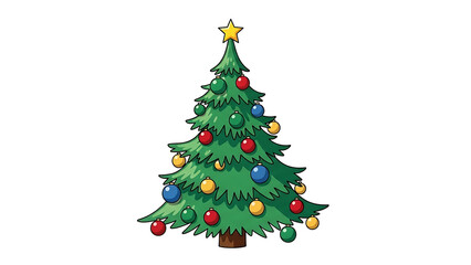 Fototapeta premium Decorated christmas tree