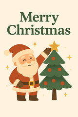 Cozy Christmas Greeting Card Illustration