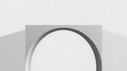 transition. Abstract bridge shape in gradient gray tones connecting contrasting color blocks. real-estate listings.