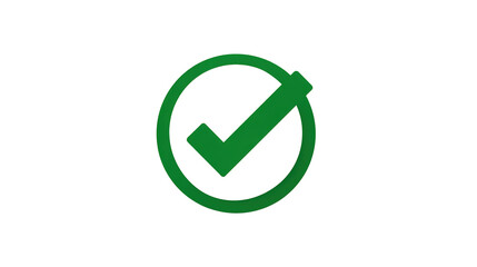A vibrant green checkmark against a clean backdrop