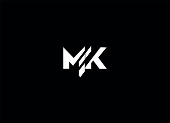 MK abstract initial logo and creative logo