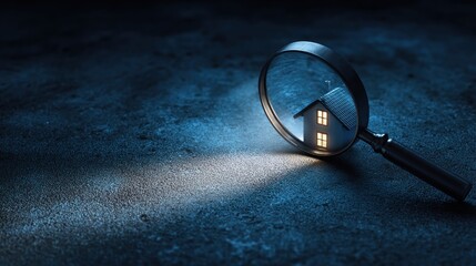 House inspection with magnifying glass