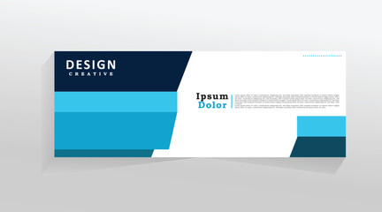 Vector banner template for social media and web, horizontal banner for cover, promotion banner tempalate for digital product and services, abstract blue colour web banner. eps 10