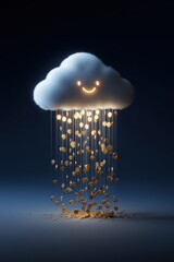 Cloud raining gold coins