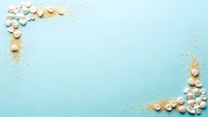 Pearls and Gold Dust Border With Copy Space