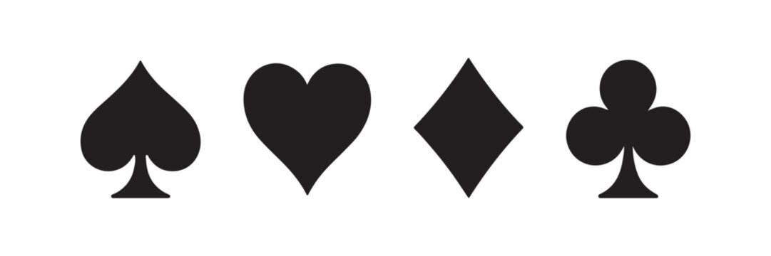 poker card symbol shape collection