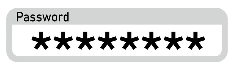 Obraz premium Password Input Field with Asterisks for Security and Privacy cybersecurity