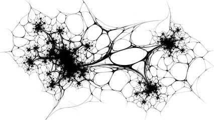 Abstract black ink forming abstract 3