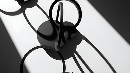 Abstract geometric pattern of dark, mysterious, and intricate shapes