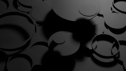 Abstract geometric pattern of dark, mysterious, and intricate shapes