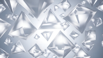 Abstract geometric pattern of floating shapes and lines in a futuristic design