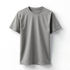 Gray T-shirt Plain Short Sleeve Casual Basic Clothing