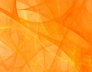 An abstract composition of vibrant, orange, translucent lines swirling and intersecting against a lighter orange background