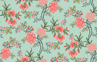 Seamless floral design. Beautifull design for textile print, wall painting design. 