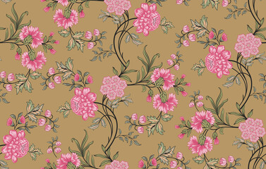 Seamless floral design. Beautifull design for textile print, wall painting design. 