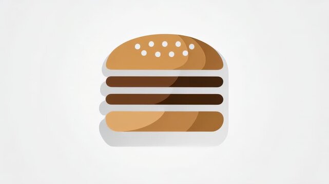 Animated Hamburger Icon on White Background.