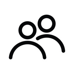 Simple icon representing two people