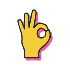 Obraz premium perfect nice hand sign art vector illustration