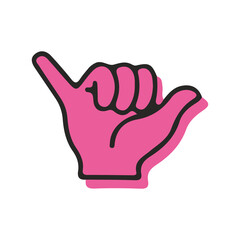 Obraz premium call swag hand sign art vector illustration