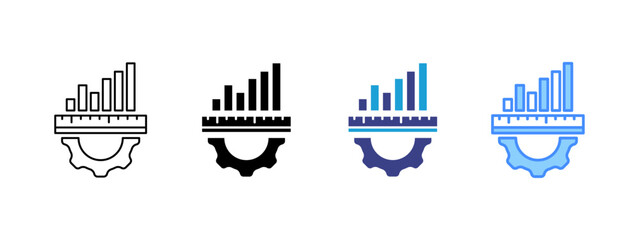 Fototapeta premium Measurement icon set multiple style collection