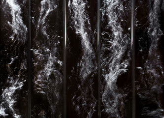 Abstract background of water walls and flowing water, slow shutter effect
