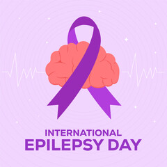 international epilepsy day illustration in flat design style