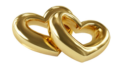Golden Hearts Symbolizing Eternal Love and Commitment