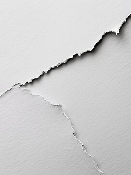 Torn White Paper Close-Up with Shadow - Minimalist Textured Element