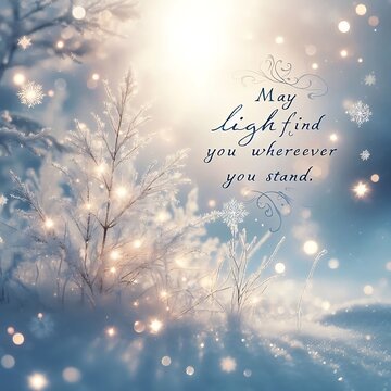 winter background with christmas tree