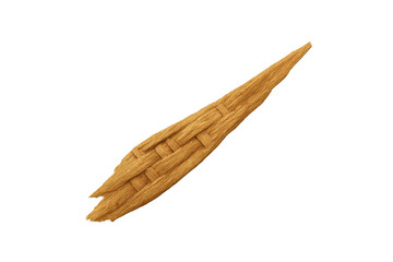 Obraz premium Woven wooden boat or canoe element with transparent background