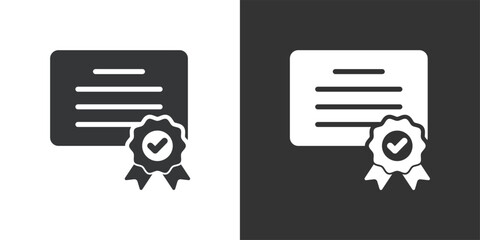 Obraz premium Official Certification icon. Solid glyph series icon