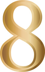 8 eight golden number font-8.png