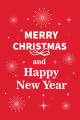 Merry Christmas and Happy New Year background banner vector flyer poster template
