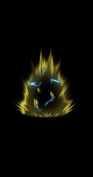 Super Saiyan God Burst Effect.It strikes a balance between staying true to the original IP elements and maintaining an original aesthetic