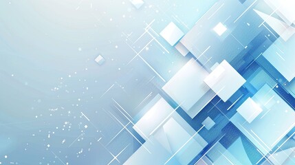 Abstract geometric design with light blue tones and transparent cubes.