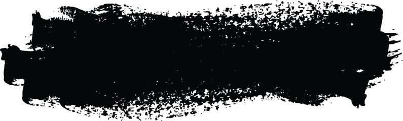 Obraz premium Textured wide black paint banner