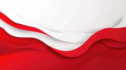Abstract design featuring flowing red and white waves, suitable for backgrounds or graphics.